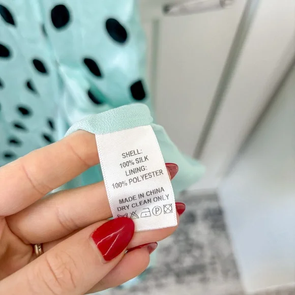 Olivia Rubin Marley Dress Silk Polka Dot Long Sleeve - Picture 9 of 13